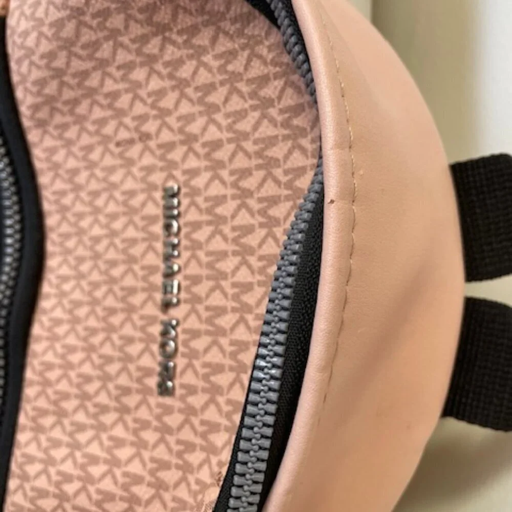 MICHAEL KORS Blush Pink Logo Monogram Backpack - Picture 11 of 16